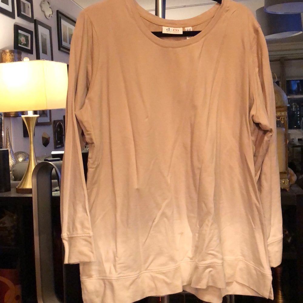 Denim & Co ombré French terry top